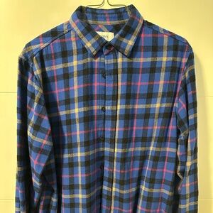 Anian Long Sleeved Button Up Flannel Shirt Size XXL (fits slim)